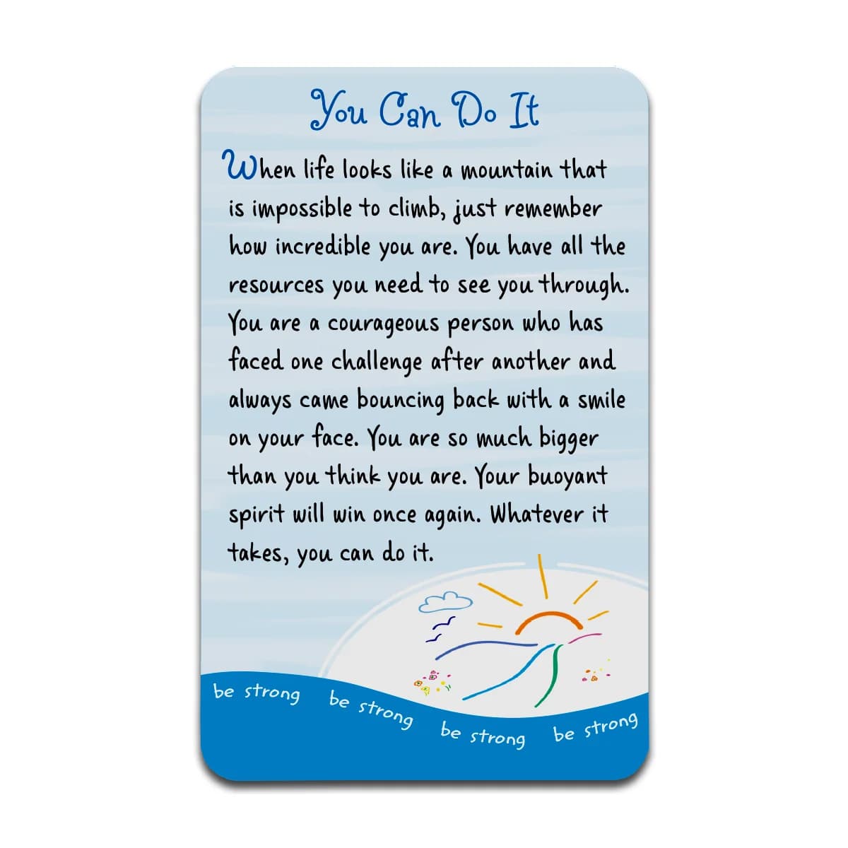 You Can Do It Blue Mountain Arts Wallet Card
