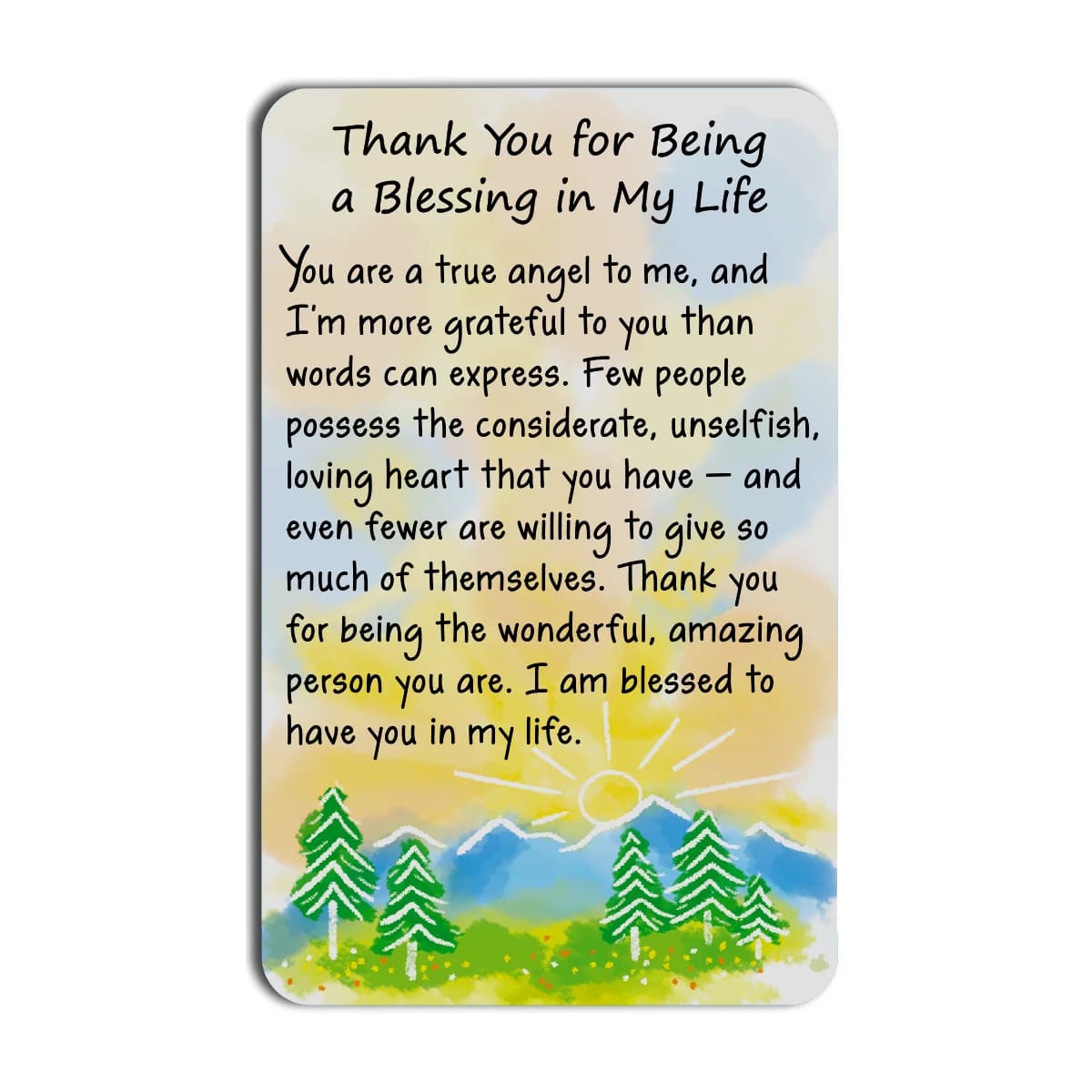 Thank You For Being Blue Mountain Arts Wallet Card