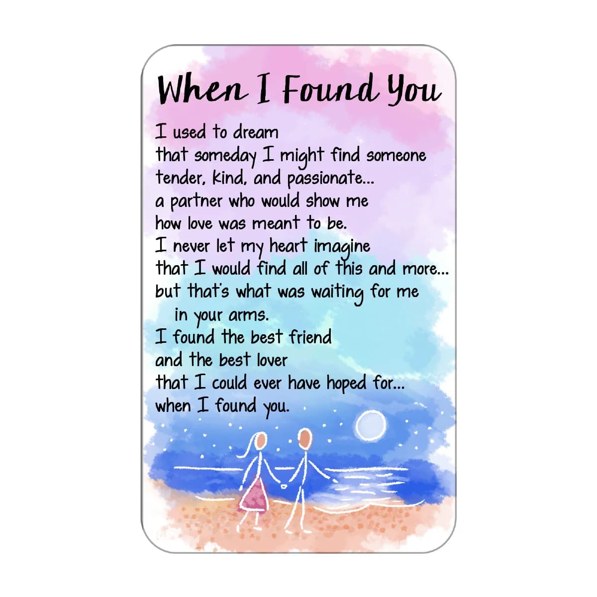 When I Found You Blue Mountain Arts Wallet Card