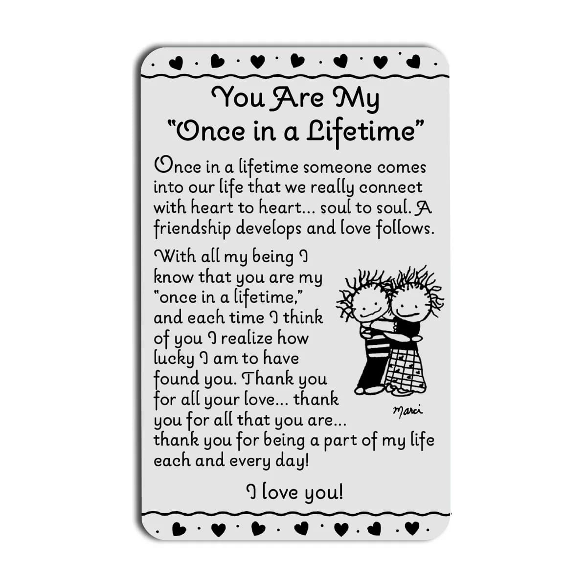 Once In A Lifetime Blue Mountain Arts Wallet Card