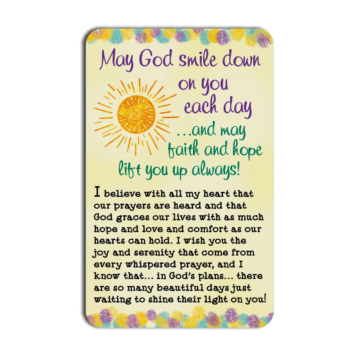 May God Smile Blue Mountain Arts Wallet Card