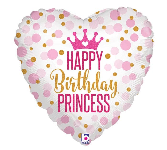 18"PKG GLITTER BIRTHDAY PRINCESS