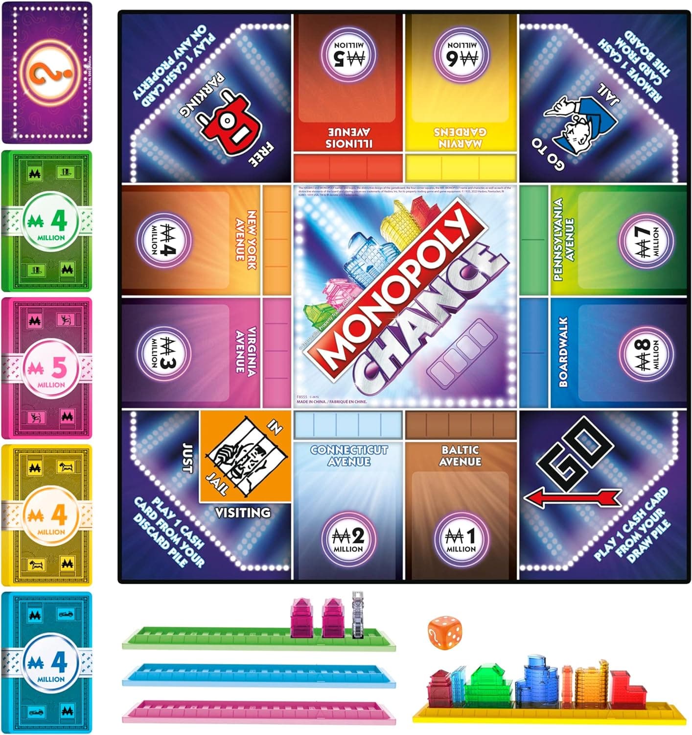 Hasbro Gaming Monopoly Chance Board Game for Adults and Kids | Fast-Paced Family Party Game | Ages 8+ | 2-4 Players, picture 6