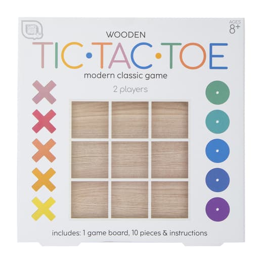 Wooden Tic-Tac-Toe Modern Classic Game