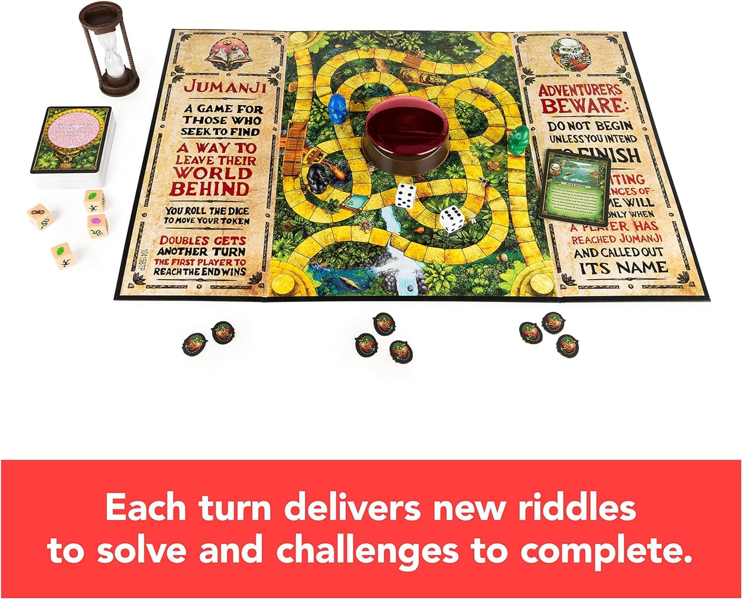 Jumanji The Game, The Classic Scary Adventure Family Board Game Based on The Action-Comedy Movie, for Kids and Adults Ages 8 & up, picture 2