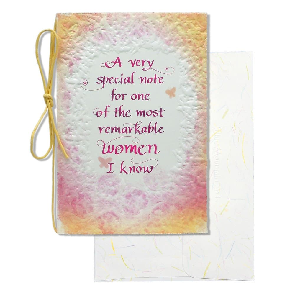 “A very special note for one of the most remarkable women I know”