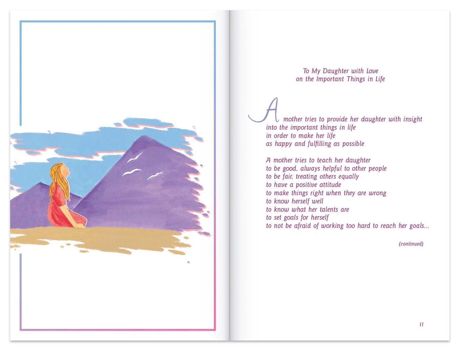 To My Daughter with Love on the Important Things in Life by Susan Polis Schutz; illustrated by Stephen Schutz, picture 3
