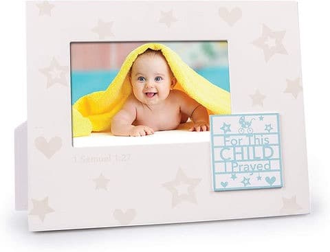 FOR THIS CHILD I PRAYED Photo Frame With Bible Text