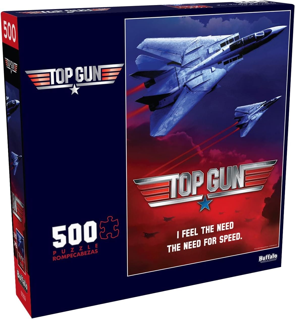 Buffalo Games - Top Gun - 500 Piece Jigsaw Puzzle for Adults Challenging Puzzle Perfect for Game Nights - 500 Piece Finished Size is 21.25 x 15.00