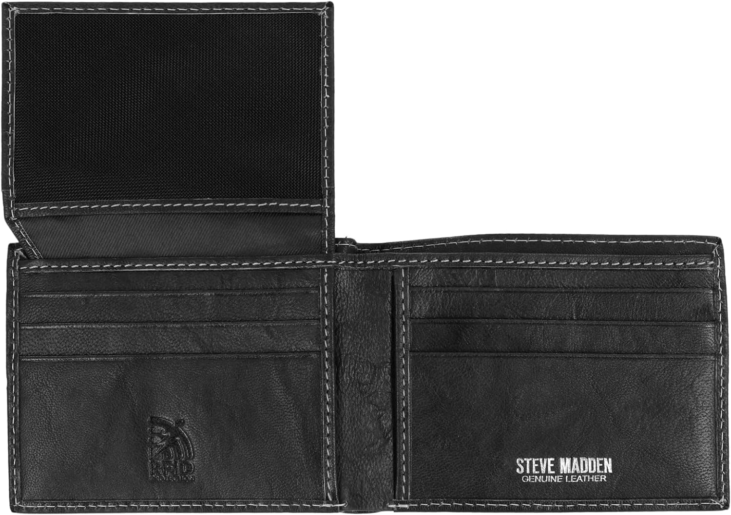 Steve Madden Genuine Leather Passcase Wallet (Black), picture 3