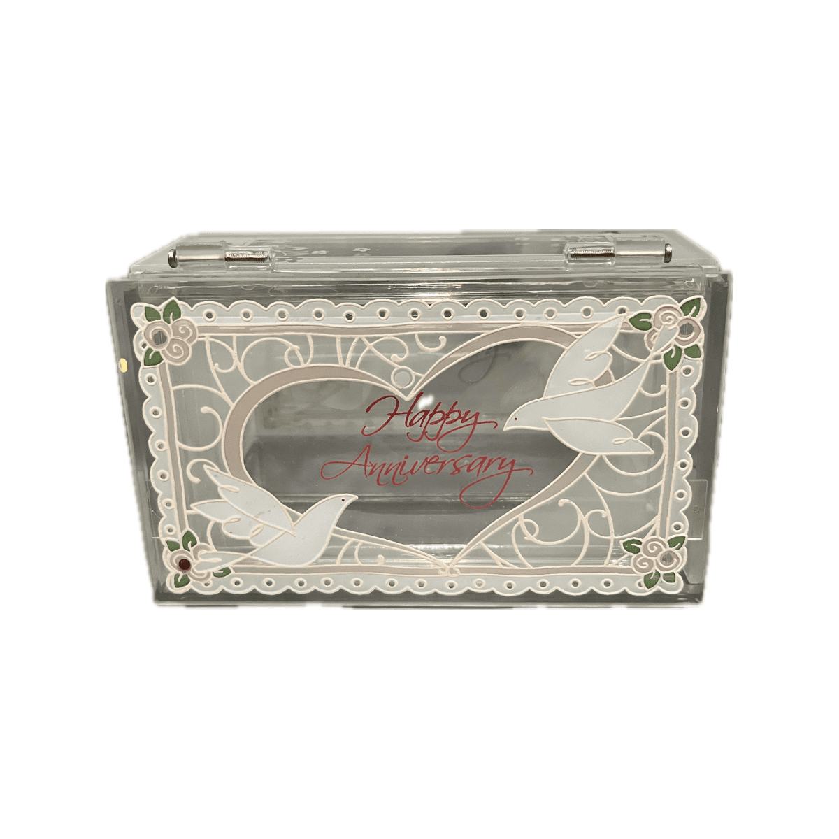 Happy Anniversary Glass Jewel Box