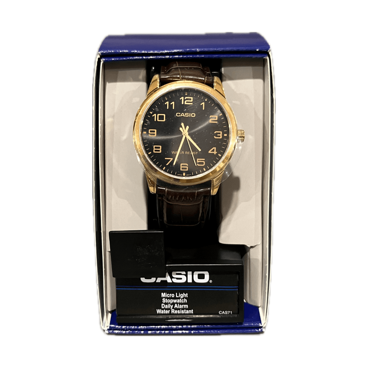 Casio Dark Brown Leather Band Men's Watch