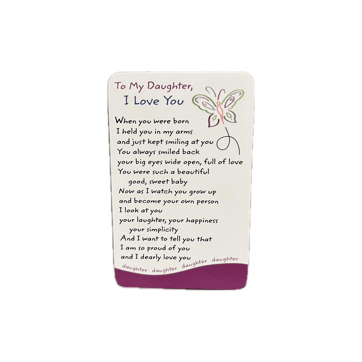 To My Daughter Blue Mountain Arts Wallet Card