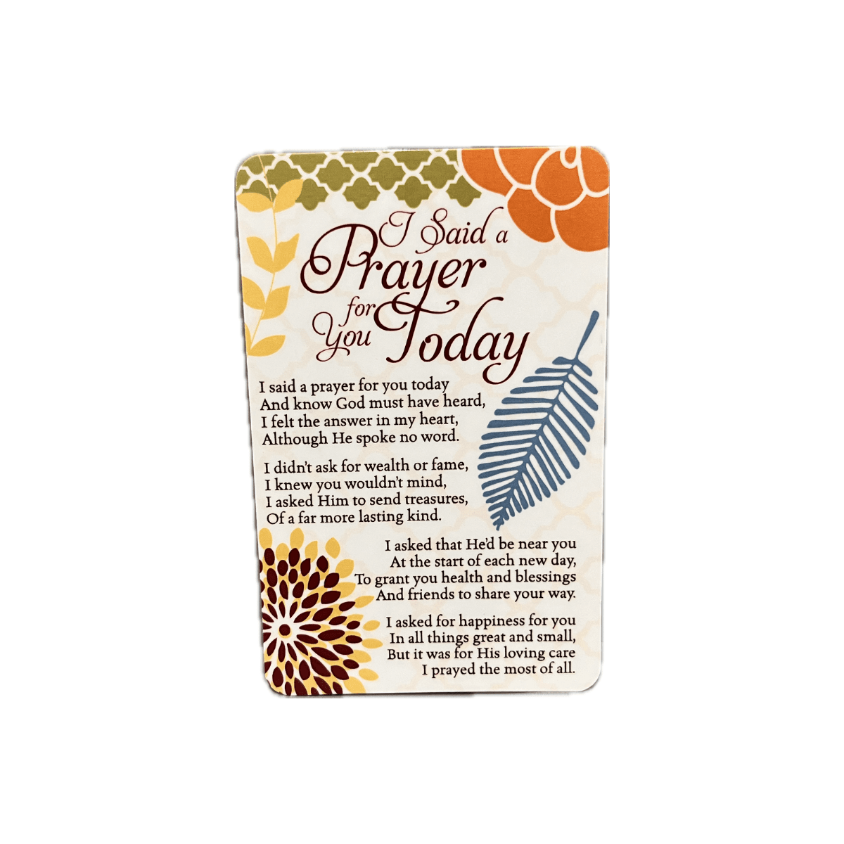 I Said A Prayer For You Today Keepsake Card
