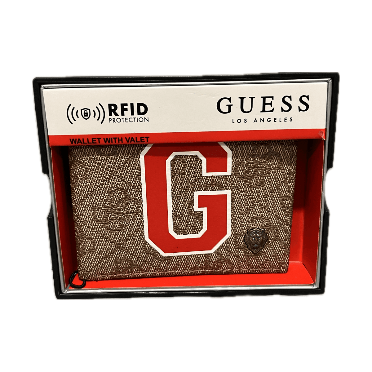 Guess RFID Protection Bifold Wallet With Valet (Tan)