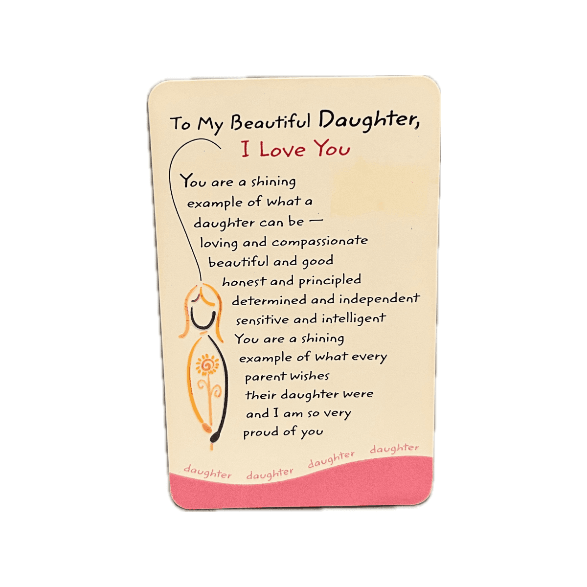 To My Beautiful Daughter Blue Mountain Arts Wallet Card
