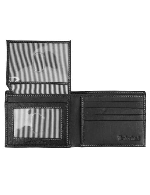 Timberland Men's Premium Bifold Genuine Leather Passcase Wallet (Black), picture 3