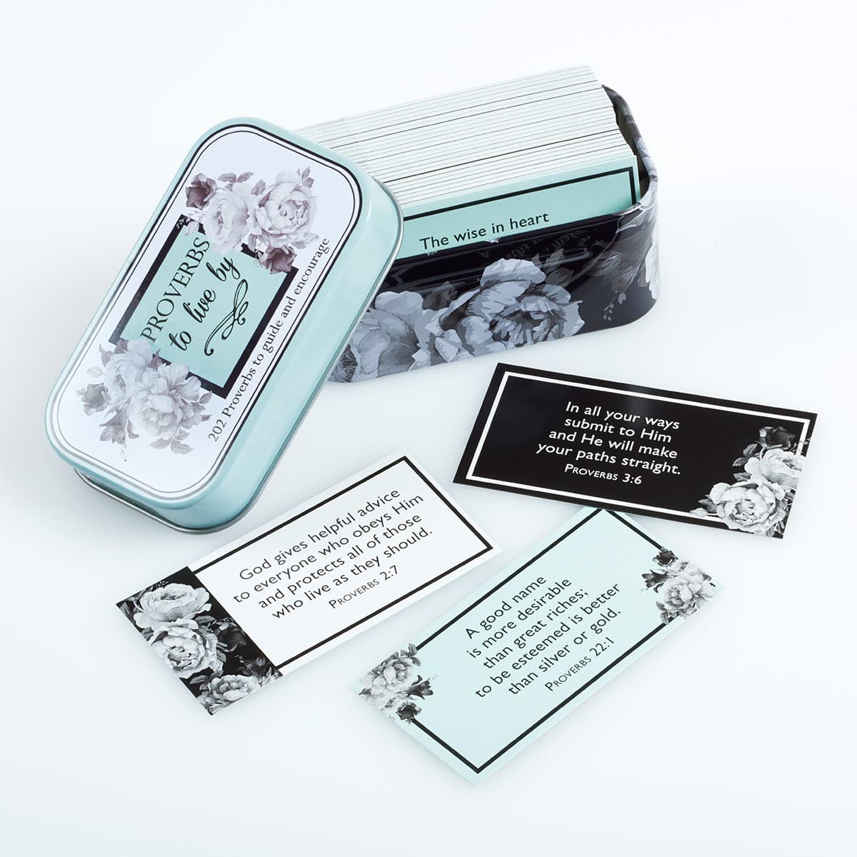 Proverbs to Live By Scripture Promise Cards in a Gift Tin, picture 2