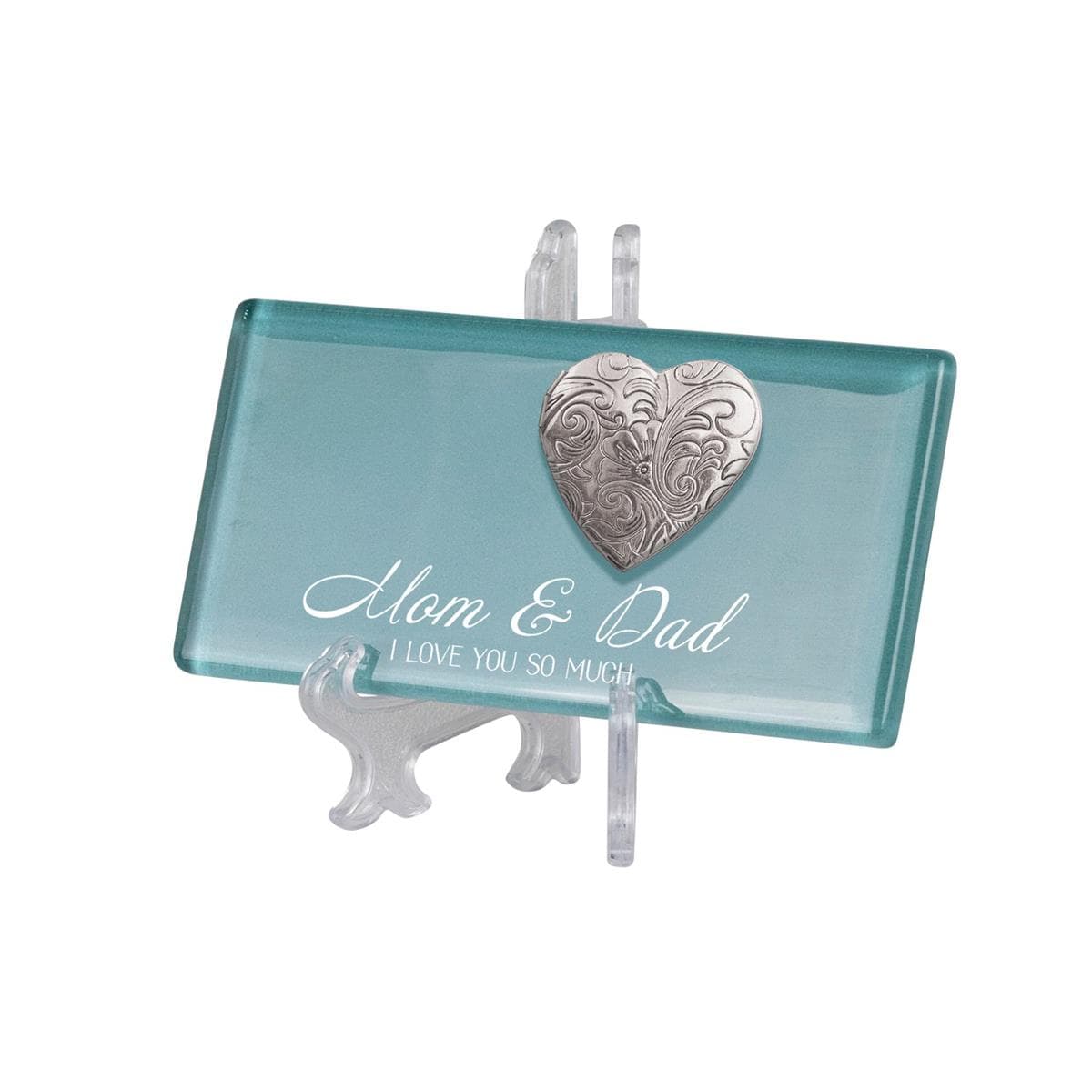 TABLETOP TILE MOM & DAD TEAL W/LOCKET, picture 2