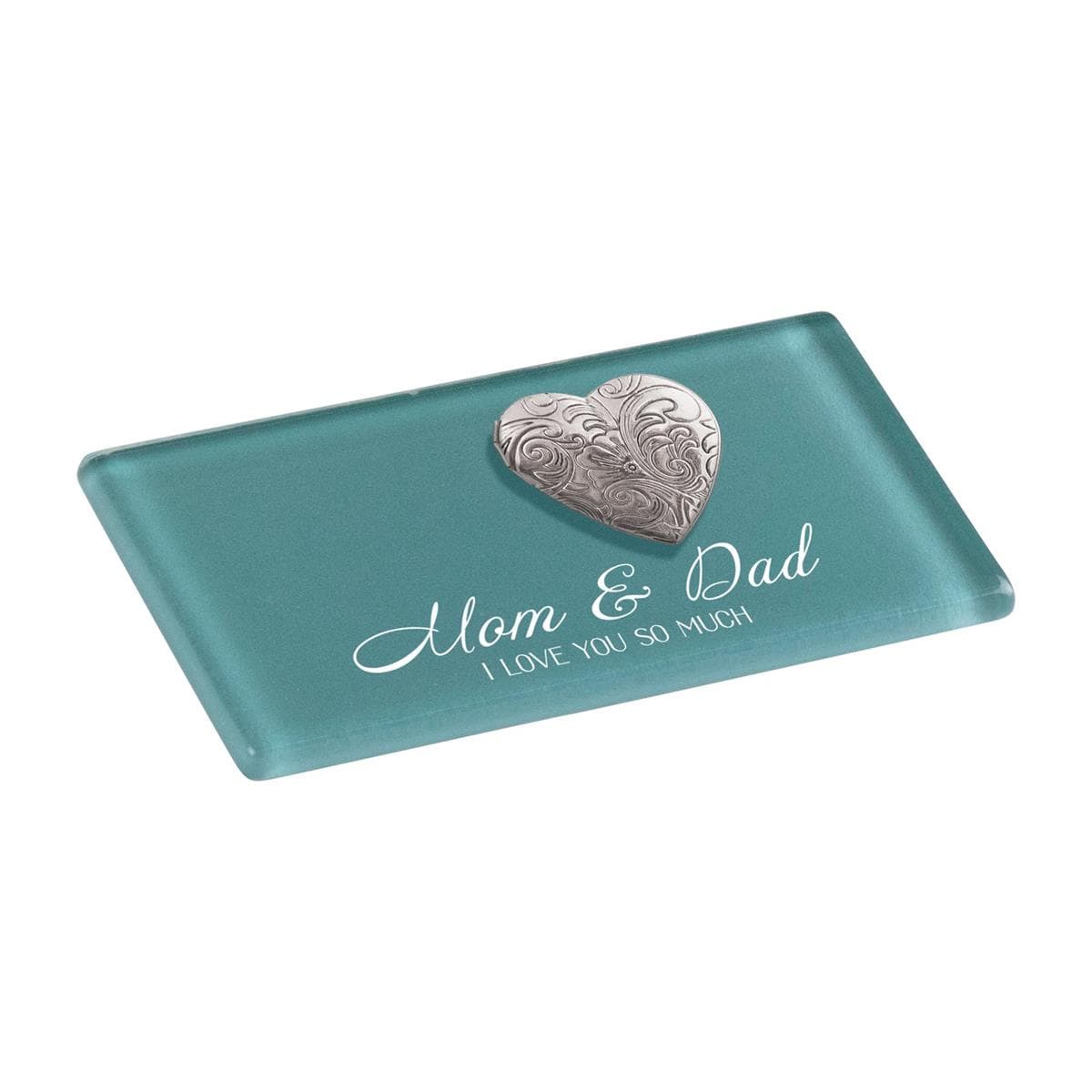 TABLETOP TILE MOM & DAD TEAL W/LOCKET, picture 4