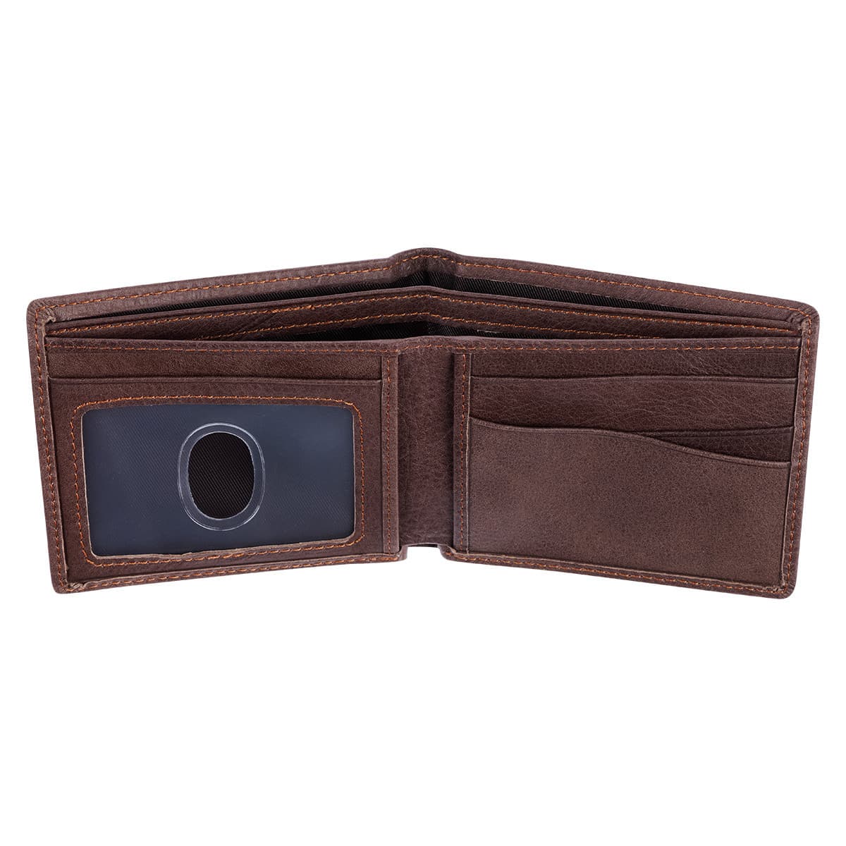 The World's Best Dad - Joshua 1:9 Brown Genuine Leather Wallet, picture 4