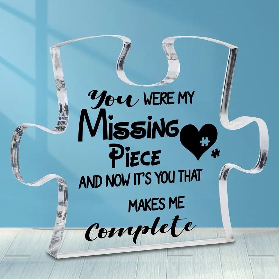 Missing Piece Puzzle Shaped Acrylic Plaque