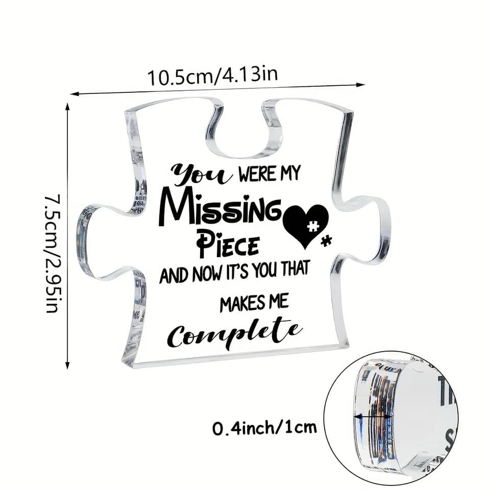 Missing Piece Puzzle Shaped Acrylic Plaque, picture 3