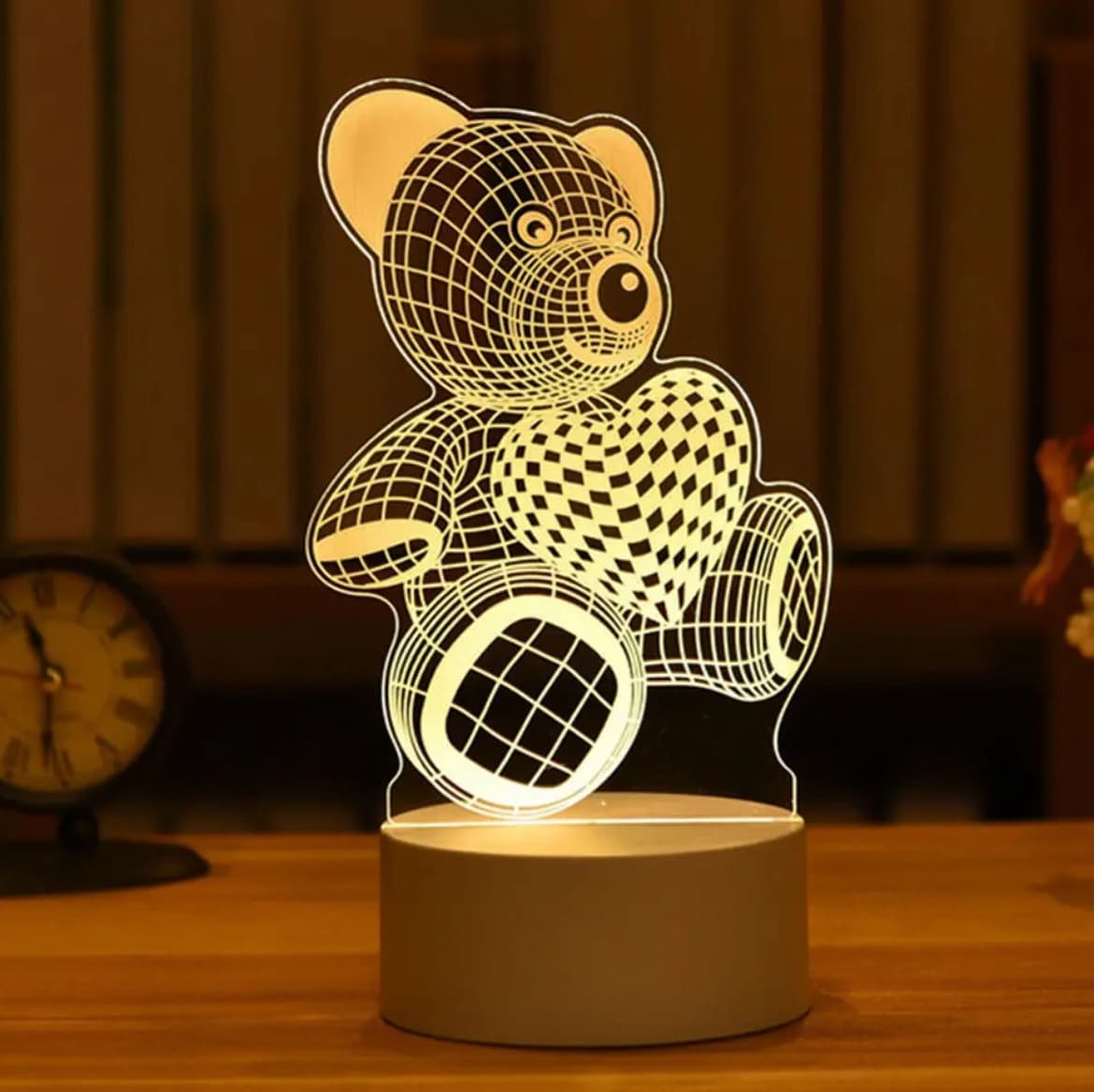 Teddy Bear Soft Warm White LED Lamp