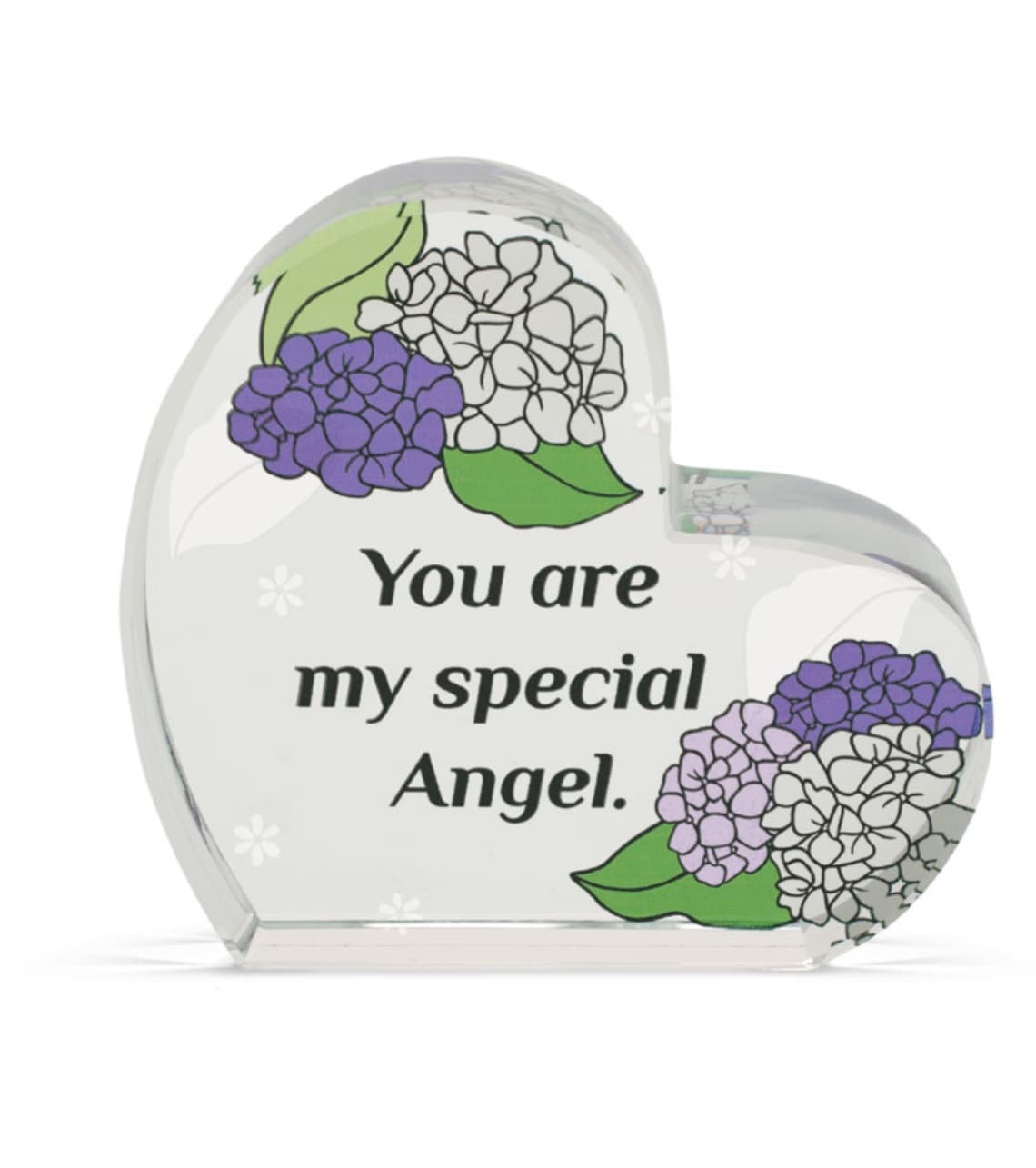 Special Angel Heart Glass Plaque