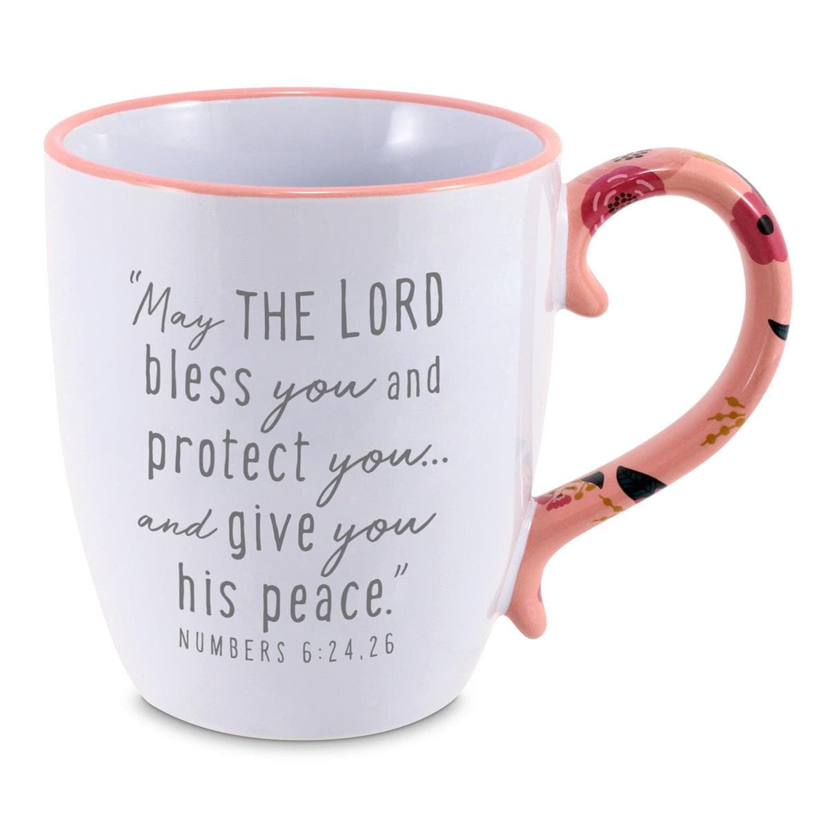 BLESSING 19OZ TOUCH OF FLORAL COFFEE CUP, picture 2