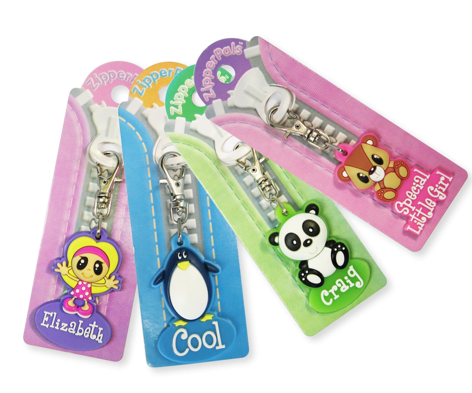 Zipper Pals Name Keyring