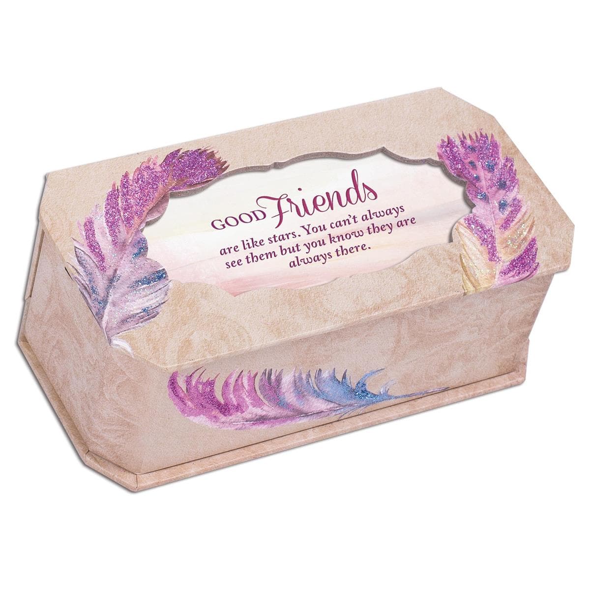 GOOD FRIENDS ARE LIKE STARS MUSICAL JEWELRY BOX