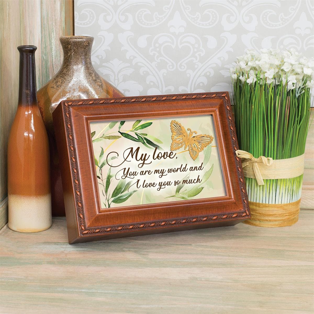 MY LOVE YOU ARE MY WORLD MUSICAL JEWELRY BOX, picture 2
