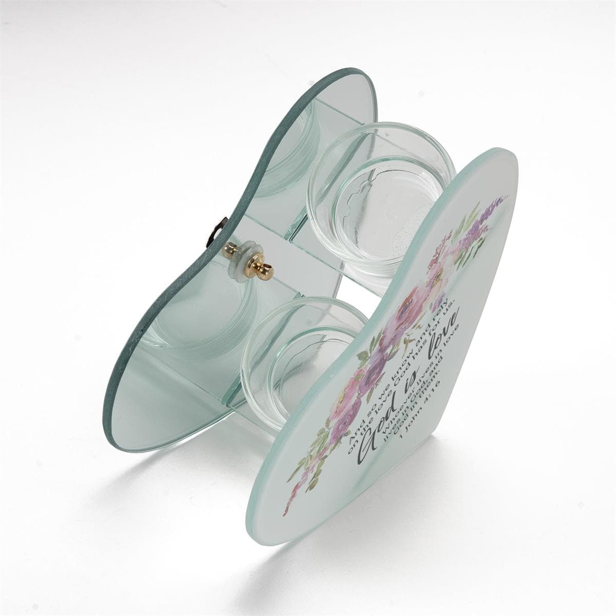 WE KNOW 1JOHN 4:16 GLASS WALL TEALIGHT, picture 2
