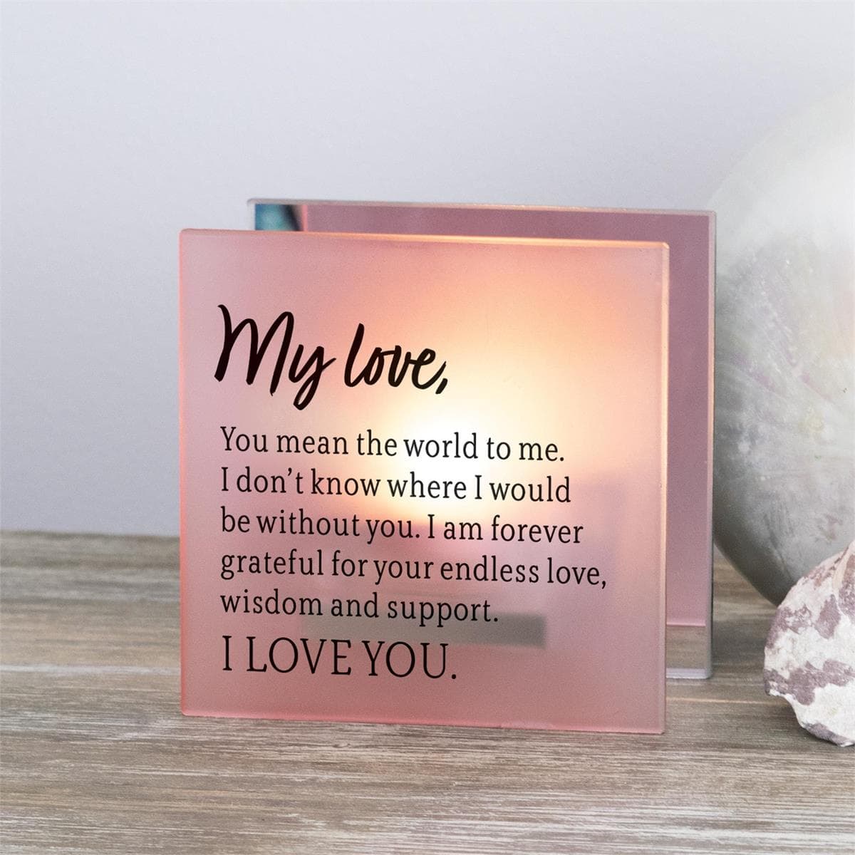MY LOVE, YOU MEAN THE SQUARE TEALIGHT CANDLE HOLDER, picture 2