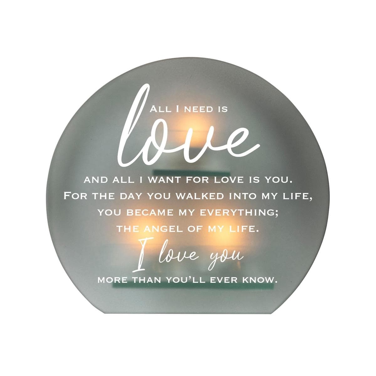 ALL I NEED IS LOVE TEALIGHT CANDLEHOLDER, picture 3