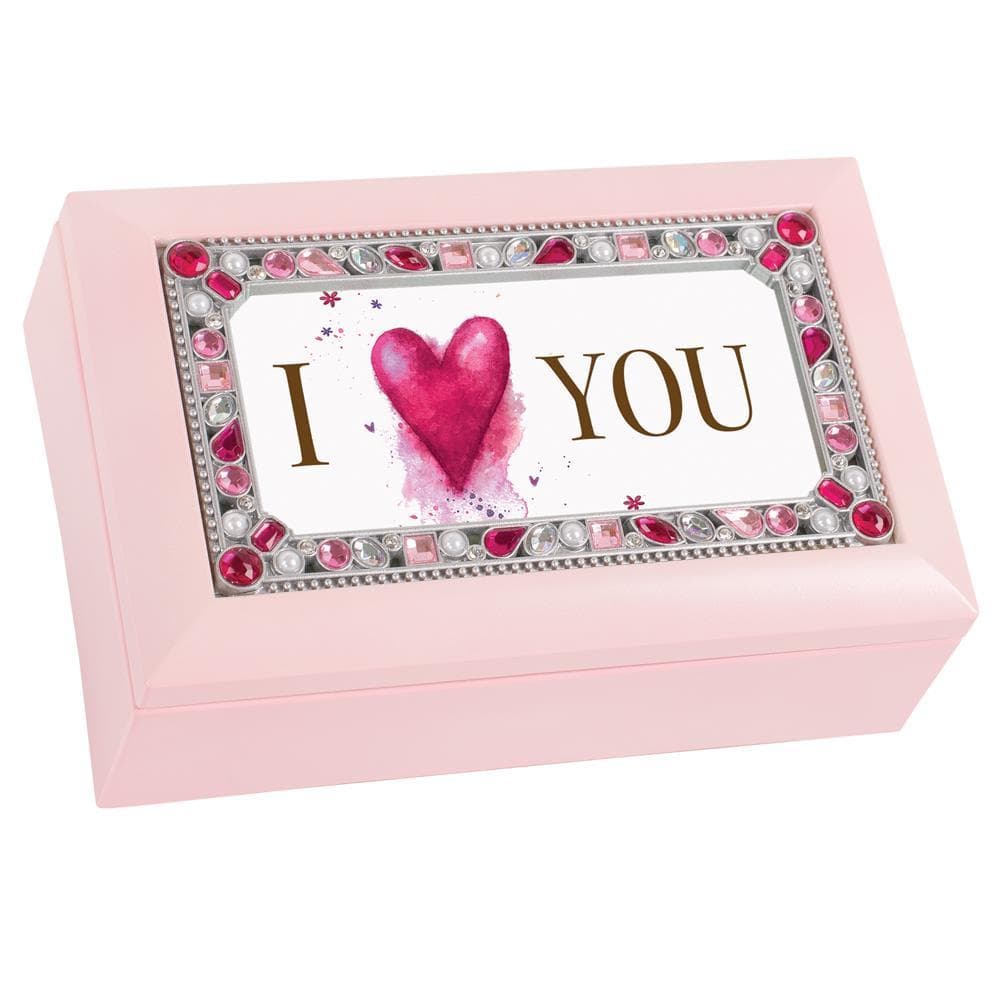 I HEART YOU PETITE JEWELED MUSICAL BOX