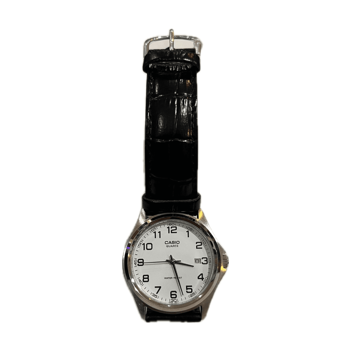 Casio Unisex Black Leather Band Watch, picture 2