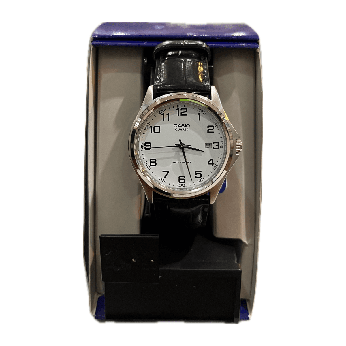 Casio Unisex Black Leather Band Watch