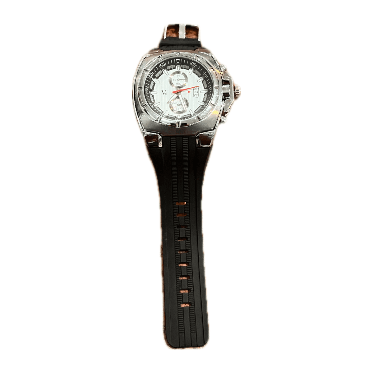 V6 Men's Aviation Style Silicone Band Watch, picture 2
