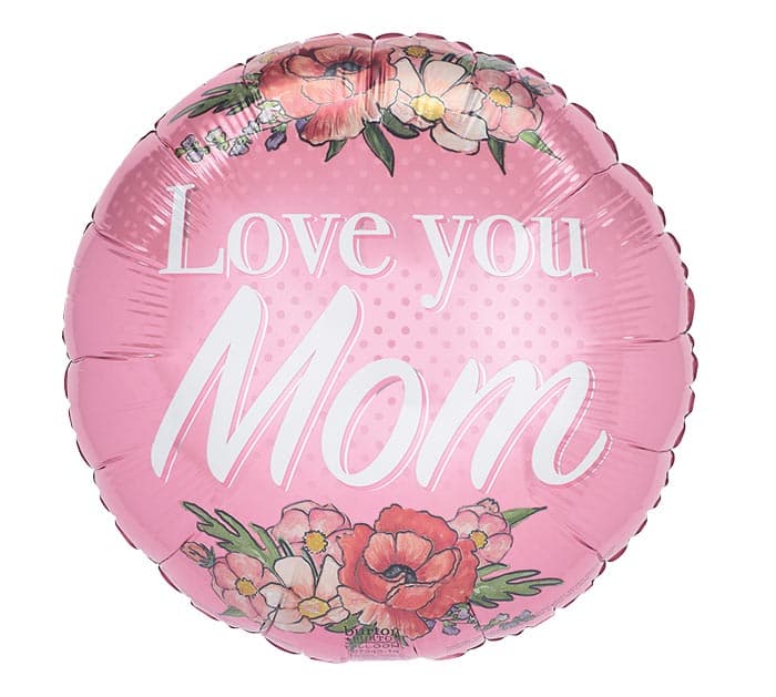 17" FLORAL FLOURISH LOVE YOU MOM