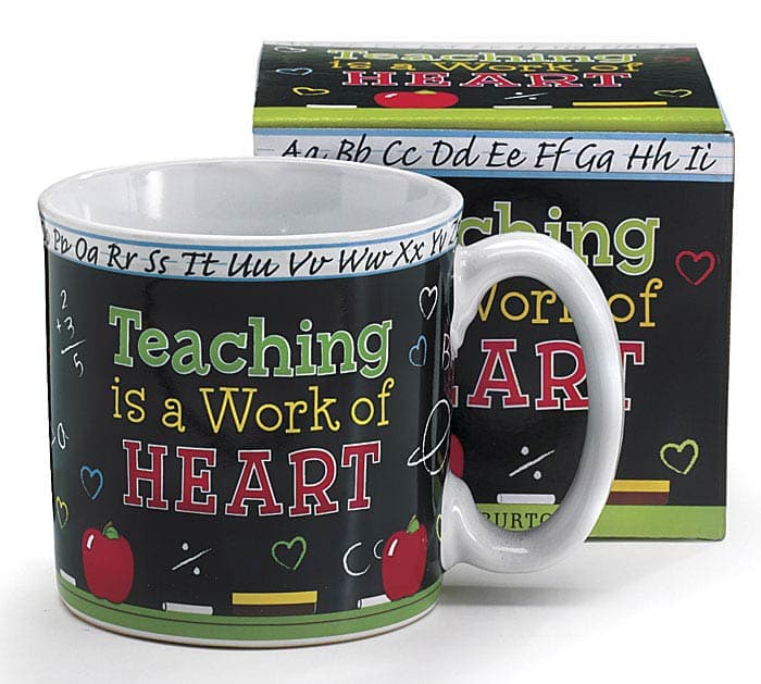 TEACHING/HEART CERAMIC MUG W/BOX