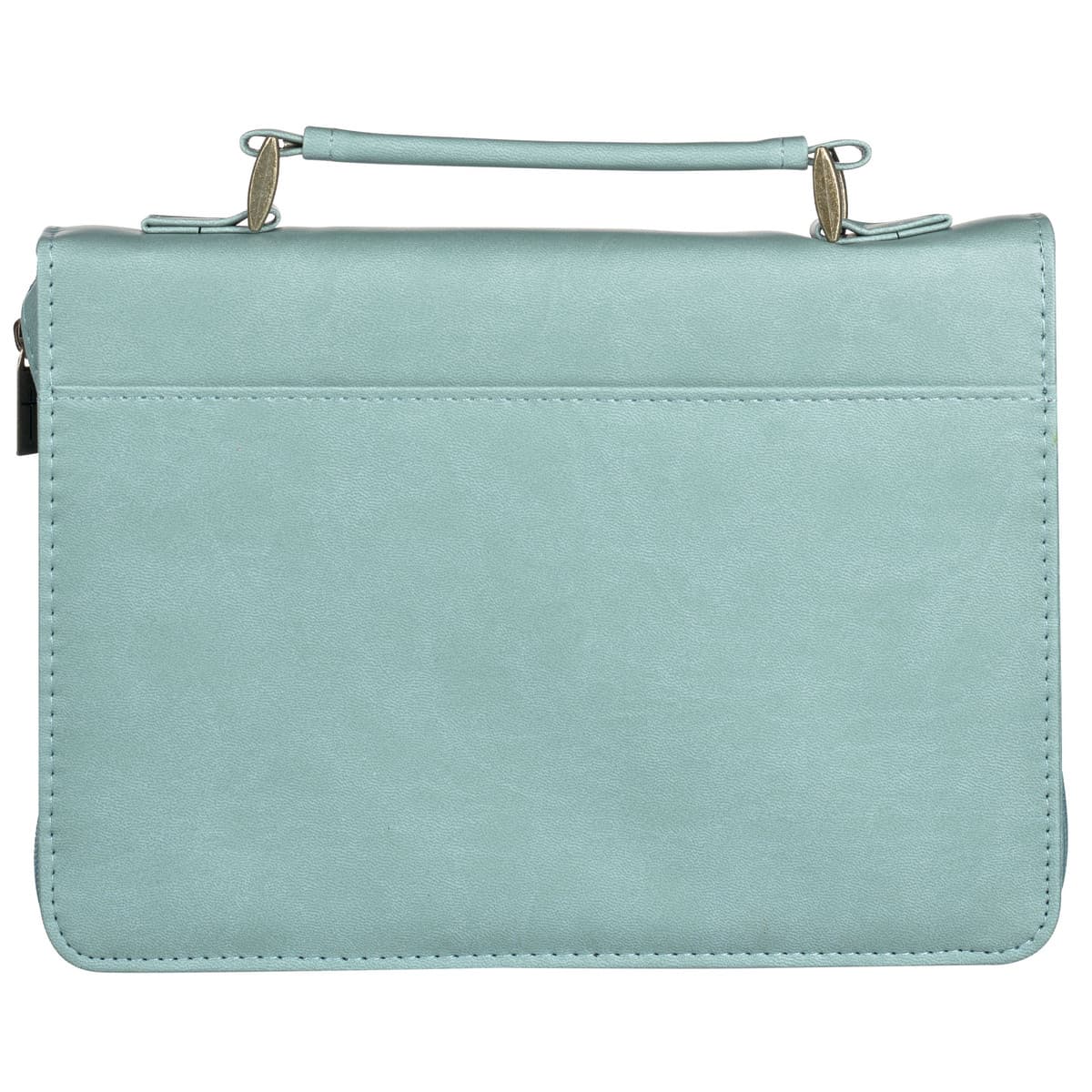 Saved by Grace - Ephesians 2:8 Teal Faux Leather Fashion Bible Case Large, picture 2