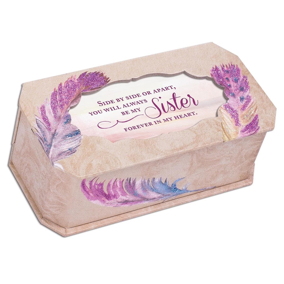 SISTER, SIDE BY SIDE OR APART MUSICAL JEWELRY BOX