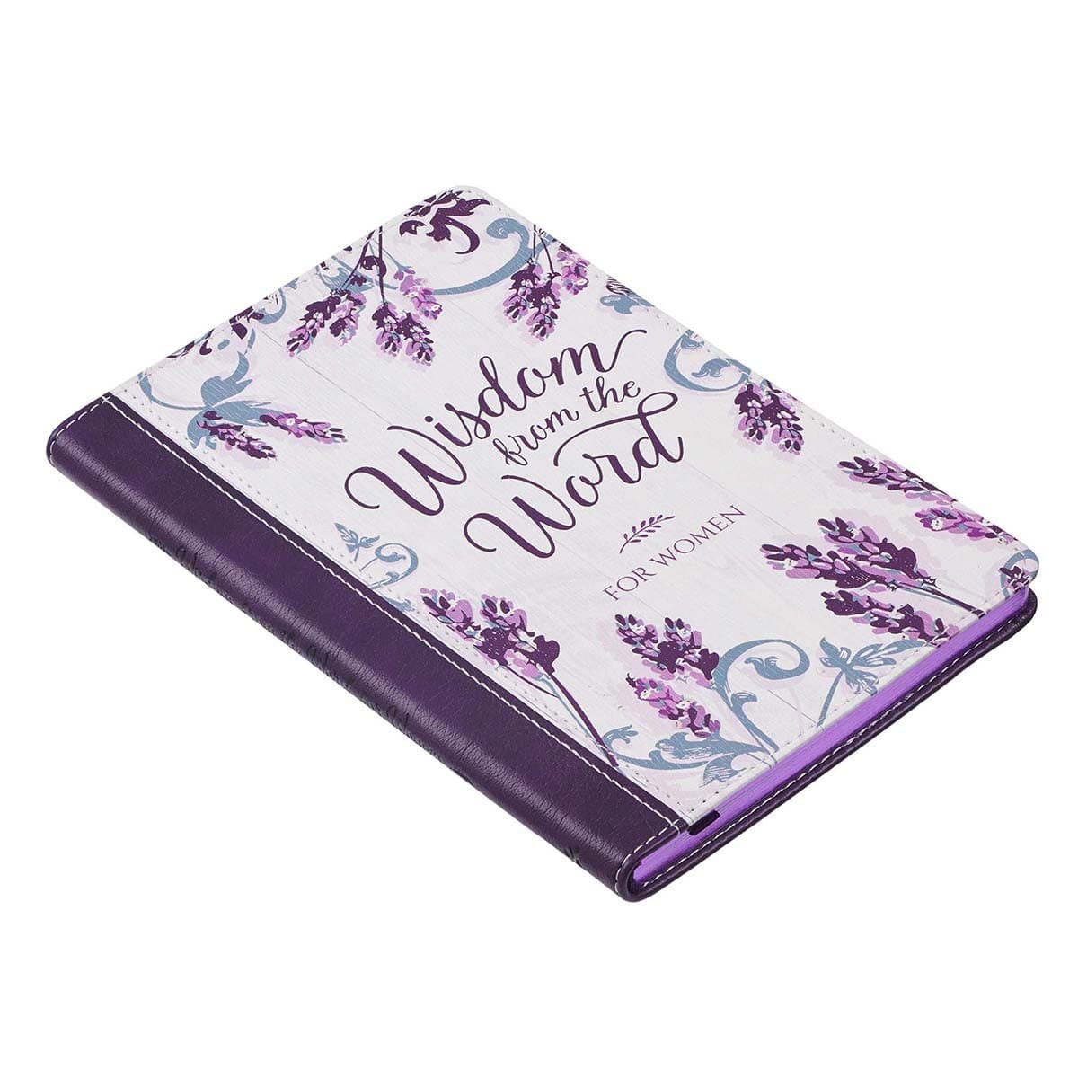 Wisdom from the Word for Women Purple Faux Leather Gift Book, picture 3