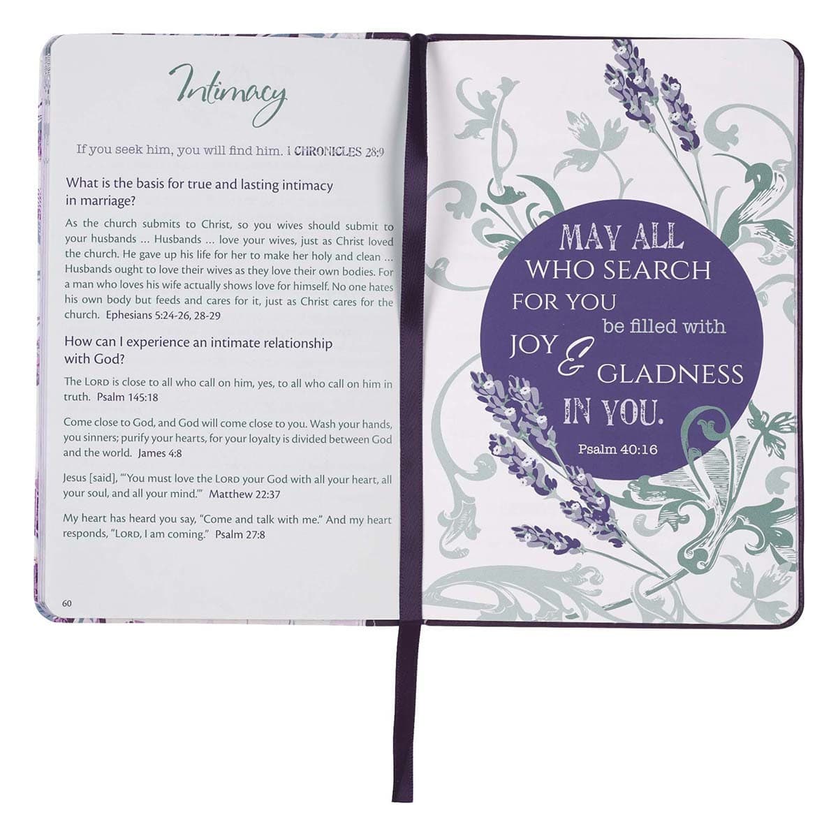 Wisdom from the Word for Women Purple Faux Leather Gift Book, picture 5
