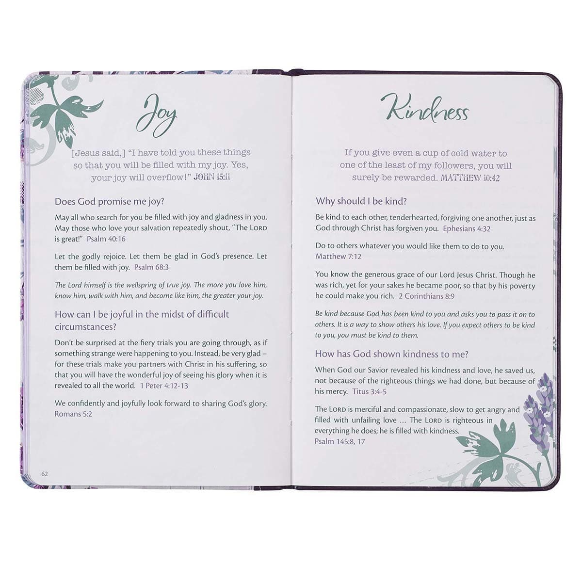 Wisdom from the Word for Women Purple Faux Leather Gift Book, picture 6