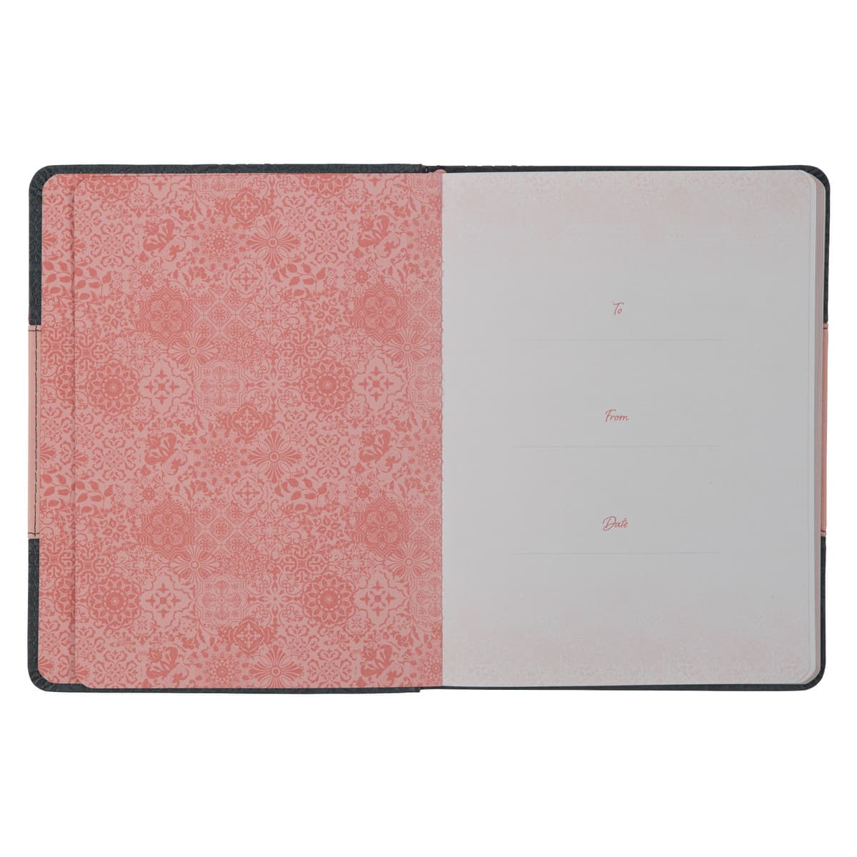 Life Lessons for Moms Gray and Pink Faux Leather Gift Book, picture 4