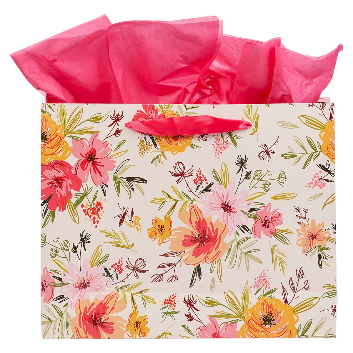 Best Mom Ever - Isaiah 62:4 Pink Floral Large Gift Bag with Card, picture 2