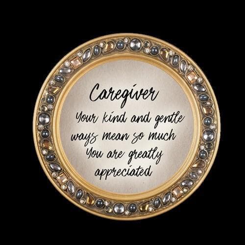 Caregiver Amber Jeweled Coaster Set, picture 2
